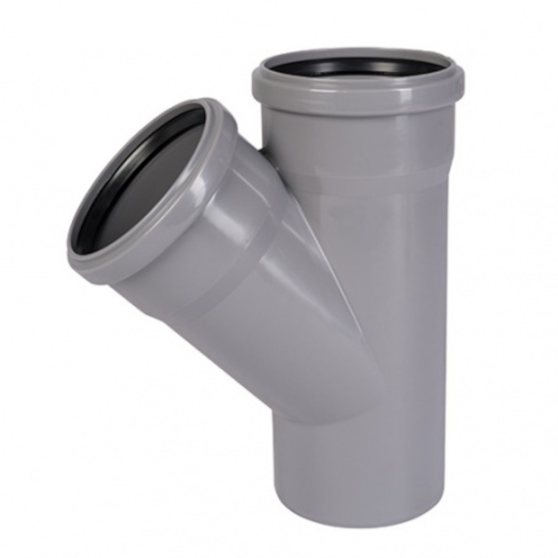 Тройник HTEA 40/40x45°, цв. белый, Ger