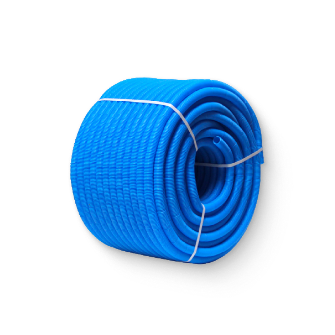 Гофра 40 мм синяя, для труб 32 мм, 30 м