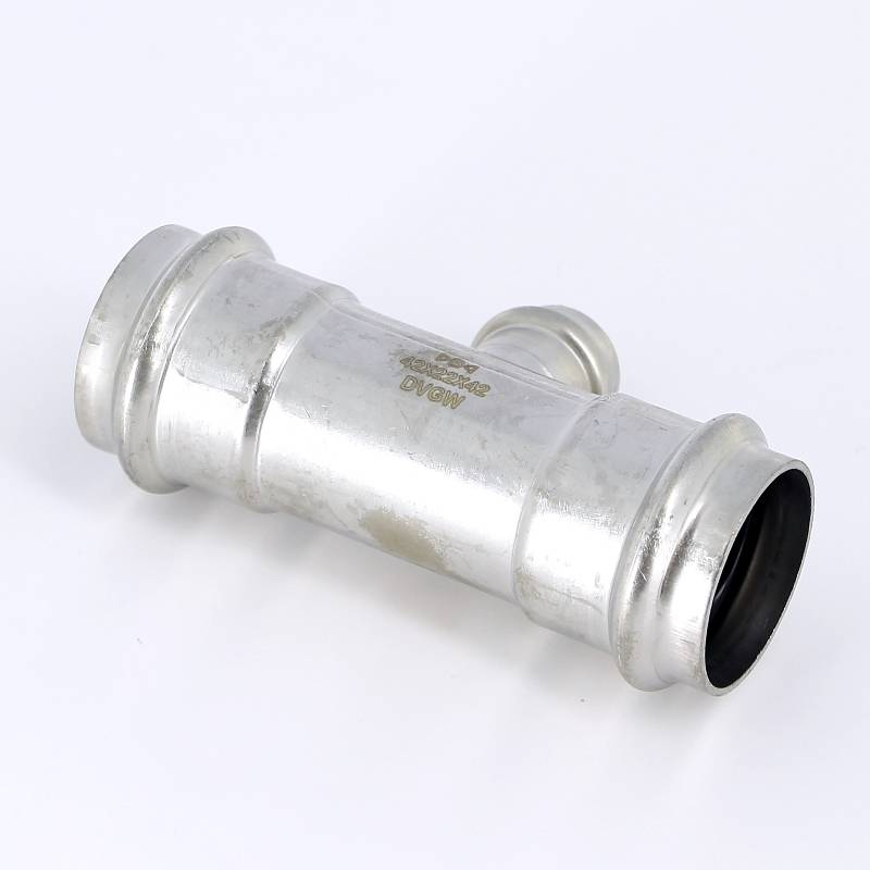 Тройник пресс IBP B Press Inox 42х22х42 мм нержавеющая сталь PS5130 0422242