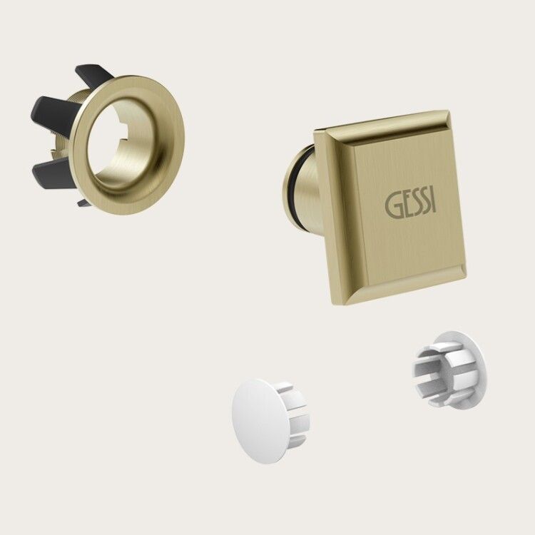 Комплект заглушек Gessi Venti20 для перелива и боковых отверстий Brushed Brass PVD 46765727