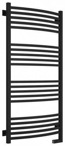 Полотенцесушитель электрический Сунержа Аркус 2.0 650x1200 мм ТЭН справа черный матовый 31-5605-1260
