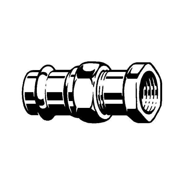 Разъемное соединение Viega Sanpress с SC-Contur 18 мм x 3/4 НР 314910