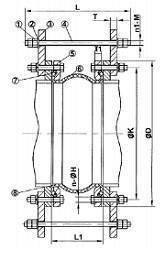 Компенсатор резиновый фланцевый Tecofi DI7251 EPDM PN25 DN200 DI7251N0200