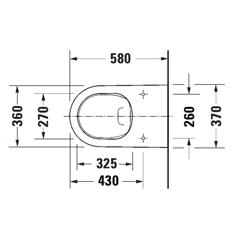 Унитаз напольный Duravit White Tulip 370x580x420 мм 2001090000