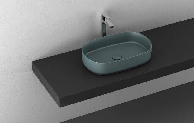 Раковина накладная ISVEA Infinity 550х360х120 мм изумрудный матовый 10NF65055SV2P