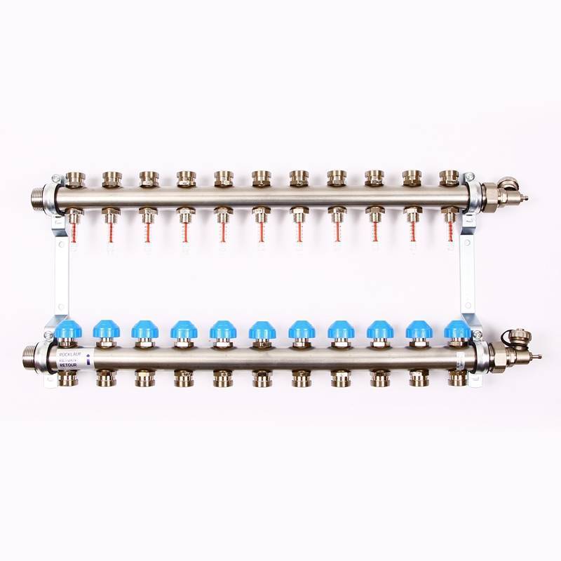Коллекторная группа Uni-Fitt 1 x 3/4 11 выходов с расходомерами и термостатическими вентилями 455W4311