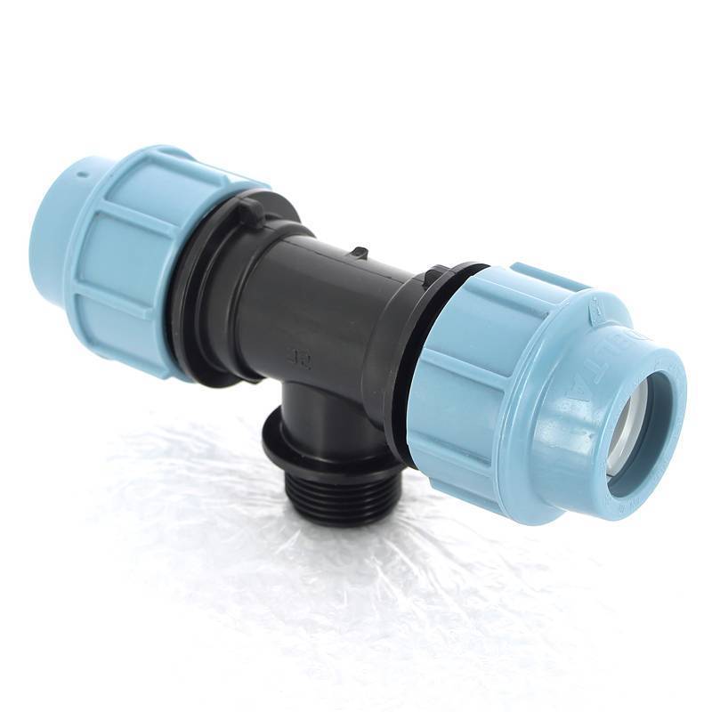 Тройник компрессионный Unidelta ПНД 32x1 наружная резьба 1010032004