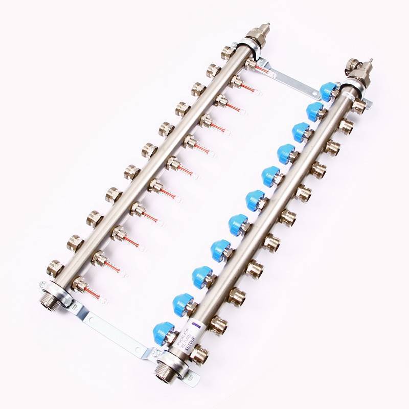 Коллекторная группа Uni-Fitt 1 x 3/4 11 выходов с расходомерами и термостатическими вентилями 455W4311