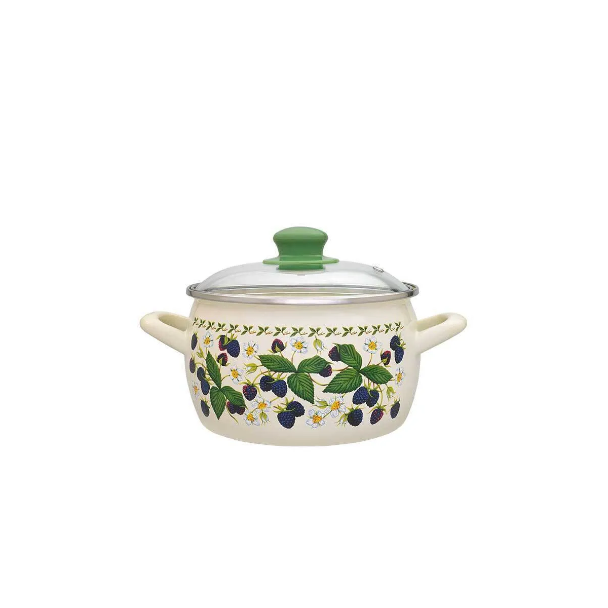 Кастрюля эмалированная Metrot Ежевика 3.3 л 7336