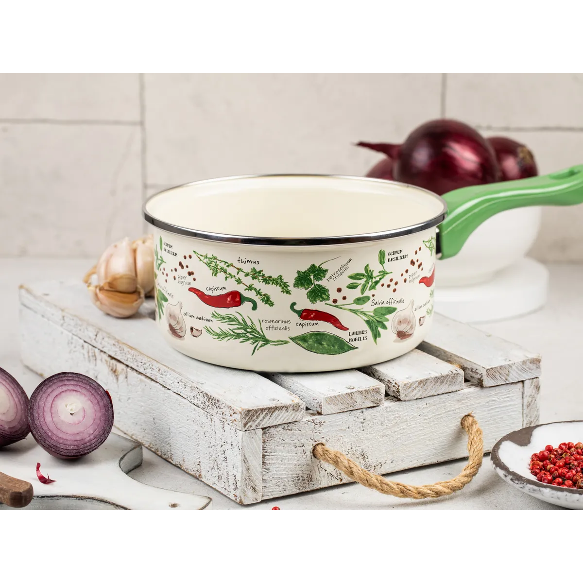 Ковш эмалированный Metrot Специи 1,5 л 184341