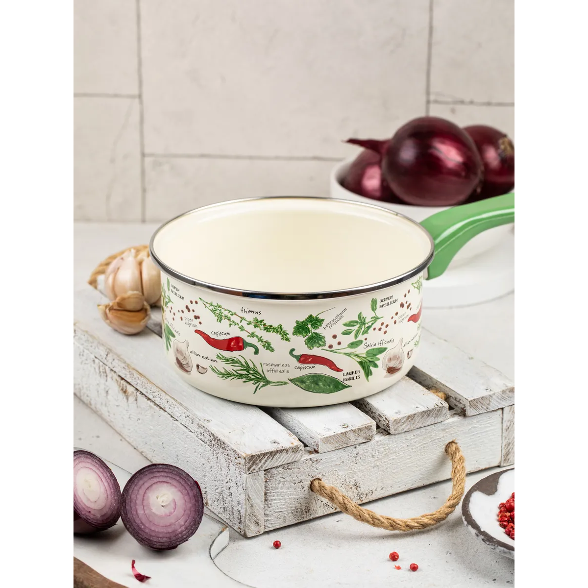 Ковш эмалированный Metrot Специи 1,5 л 184341