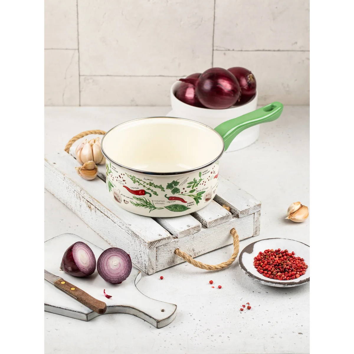 Ковш эмалированный Metrot Специи 1,5 л 184341