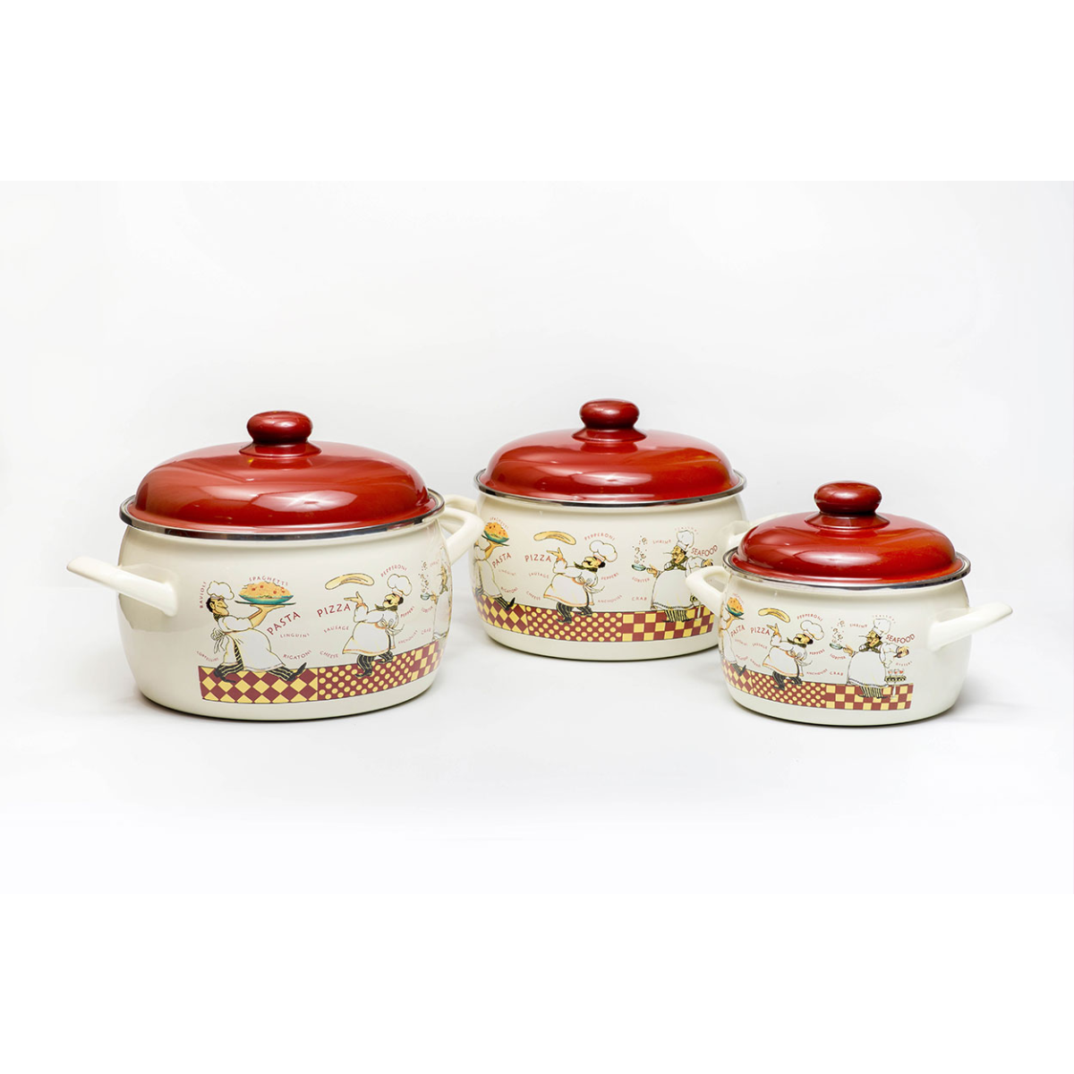 Набор кастрюль Metrot Повара эмалированная сталь 6 предметов 178880