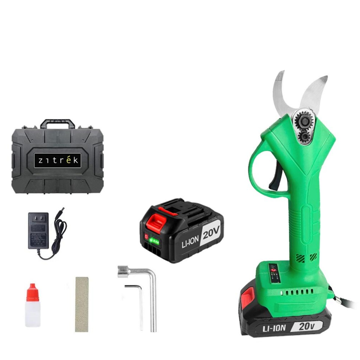 Секатор аккумуляторный Zitrek GreenNer 20 20 В 2x1.5 Ач кейс 082-0015