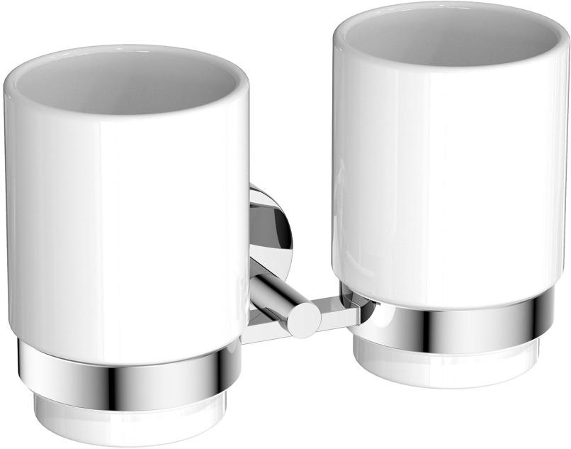 Стакан с держателем двойной Aquanet БЕТТА хром AQ4617CR