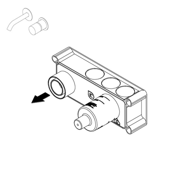Внутренняя часть смесителя для раковины Ritmonio E0BA0115SX