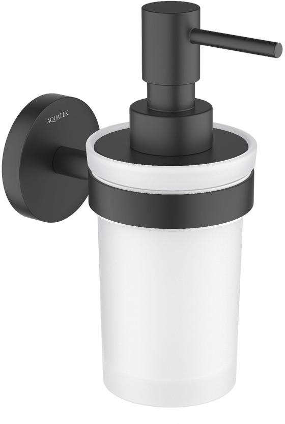 Дозатор для жидкого мыла Aquanet Европа матовый черный AQ4105MB