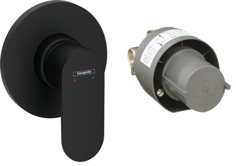 Смеситель для душа Hansgrohe Rebris S однорычажный черный матовый 72648670