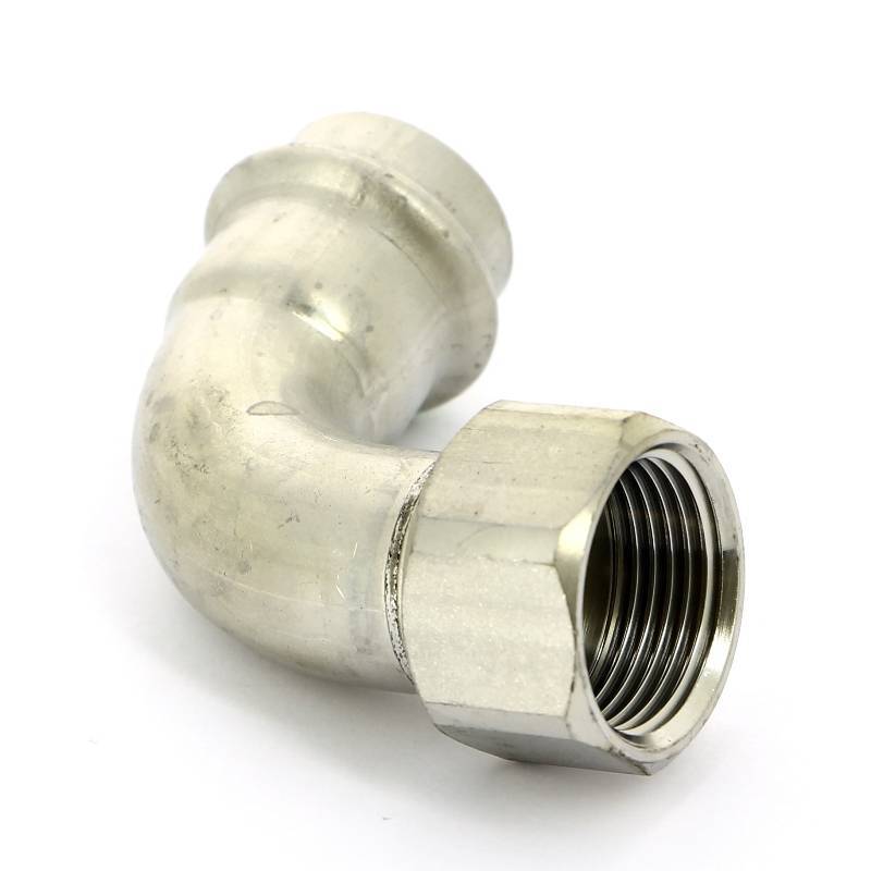 Угольник переходной Viega Sanpress Inox 90° 22х3/4 пресс-В нержавеющая сталь SC-Contur 437114