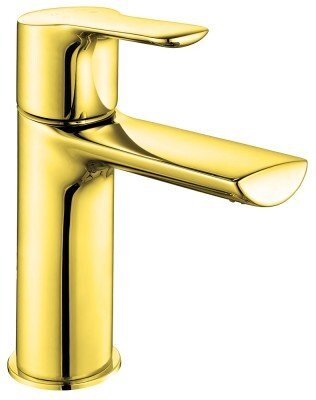 Смеситель для раковины TRES LUNA 121 без донного клапана золото 102808940EX
