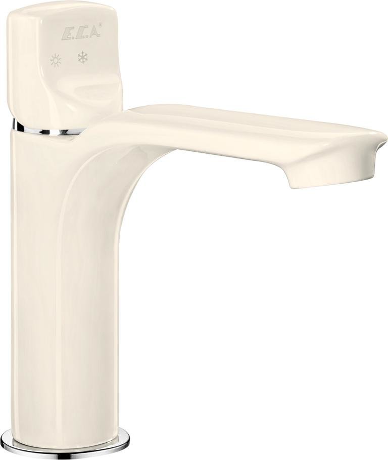 Смеситель для раковины Bravat MYRA 130 без донного клапана бежевый хром 104408986EX