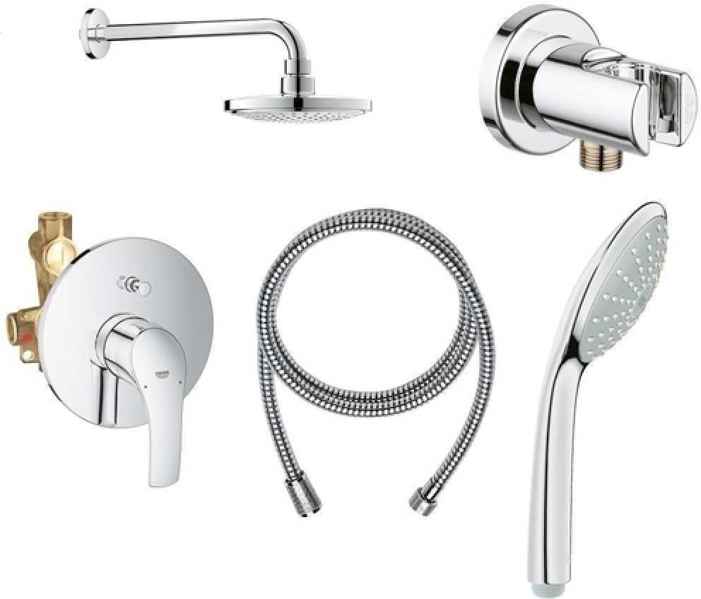 Душевая система 5 в 1 GROHE Eurosmart с верхним душем Tempesta 210 хром 124440