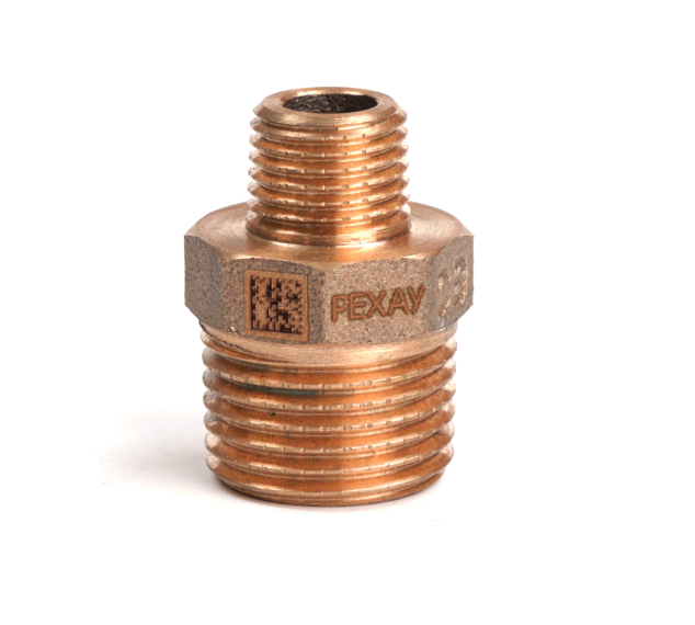 Ниппель редукционный REHAU RAUTITAN RX 1/2 x 1/4 НН красная бронза 241574-001