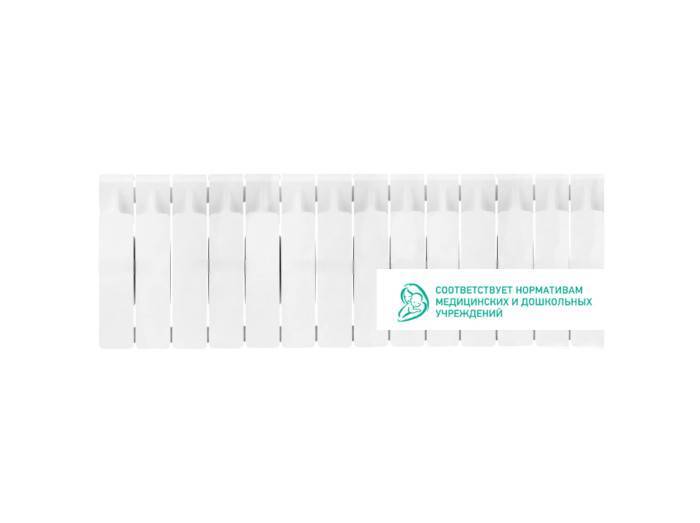 Радиатор биметаллический RIFAR Monolit 300 14 секций боковое подключение Белый 11543