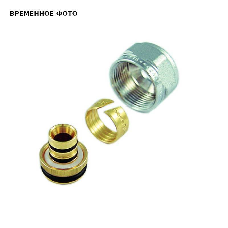 Переходник хромированный Tiemme для фитингов 16.2х2.6 мм 24х19 (d18) 1440230