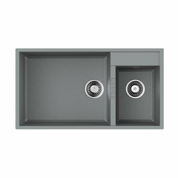 Мойка кухонная OMOIKIRI Tedori 85-2 850x465 мм 2 чаши Artgranit Leningrad grey 4993542