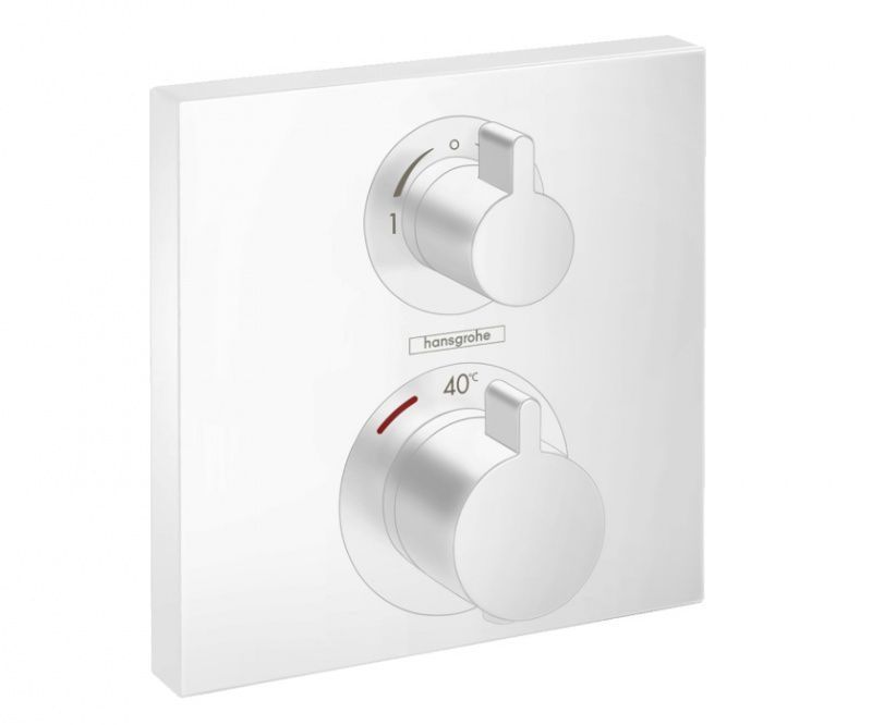 Термостат для душа Hansgrohe Ecostat Square на 2 потребителя встраиваемый белый матовый 15714700