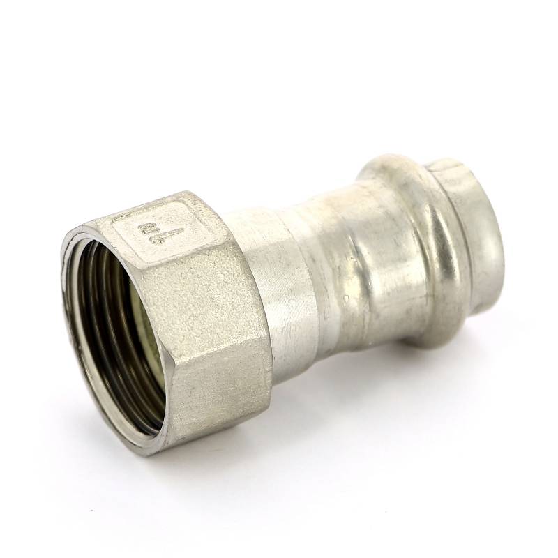 Муфта В-пресс IBP >B< Press Inox с накидной гайкой 22 мм x 1 нержавеющая сталь PS4355 0220800