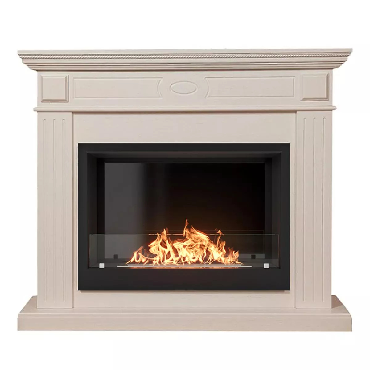 Каминокомплект Firelight Биокамин BFP/P-2520 и портал Bianco 25 белёный дуб 18011