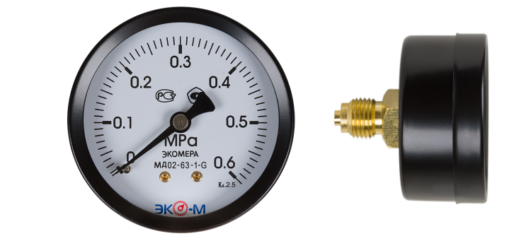 Манометр осевой Экомера МД02 Ø 50 мм 1/4 0.6 МПа МД0250G06МПаОИ