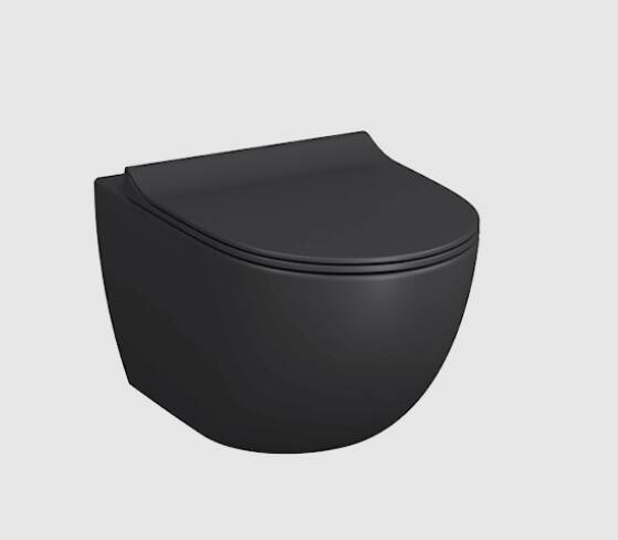 Унитаз подвесной VitrA Sento безободковый 365х540 мм черный матовый 7748B0830101