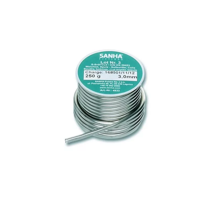 Припой мягкий Sanha S-Sn97Cu3 3 мм 250 г 849333