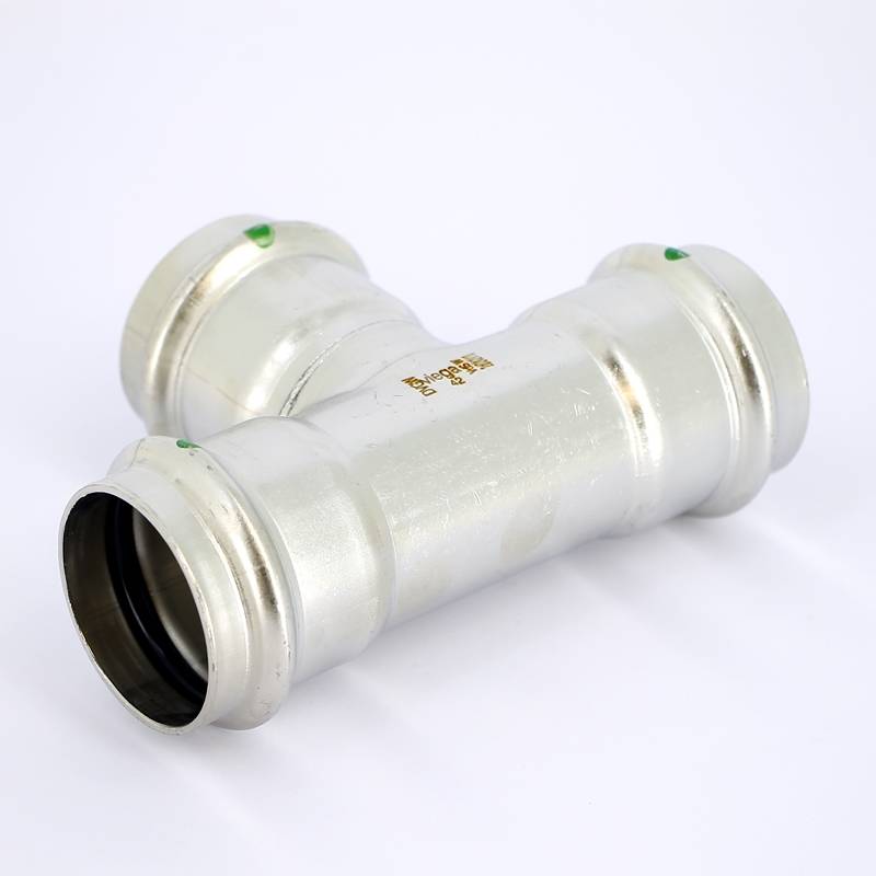 Тройник пресс Viega Sanpress Inox 42 мм нержавеющая сталь 435905