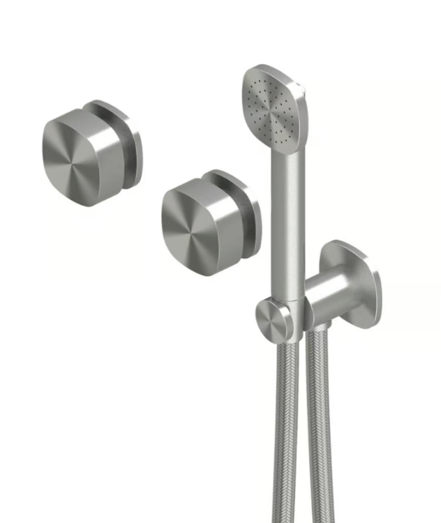 Смеситель для душа Quadro Design SUPER сталь брашированная вентильный 2268TAS