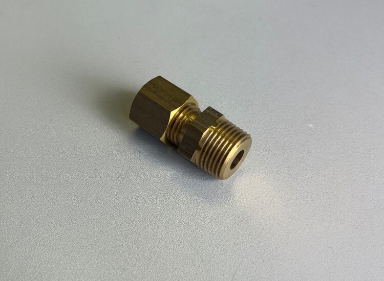 Резьбовое соединение Oventrop Ofix-Oil R 3/8x8 мм проходное латунь 2081055