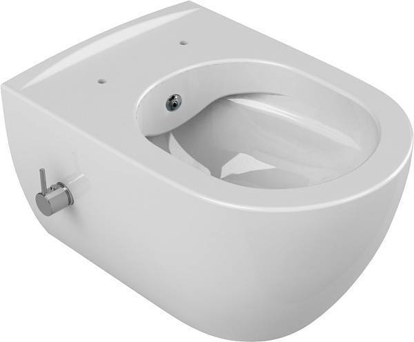 Унитаз подвесной Boheme Bianca безободковый с функцией биде 37х52,5 см белый глянцевый 963-2