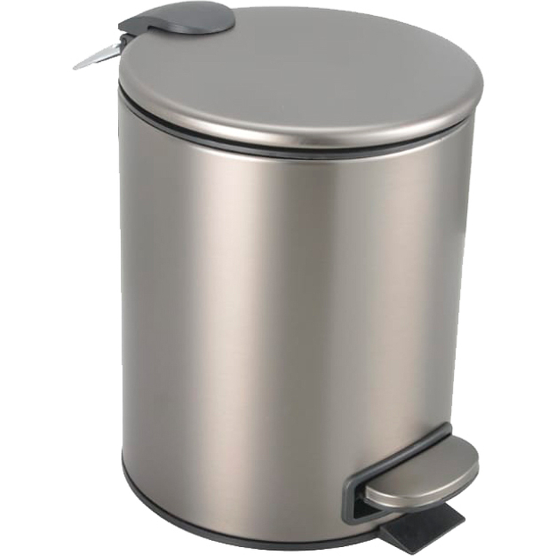 Ведро с крышкой напольное Boheme Uno 5 л оружейная сталь 10426-GM