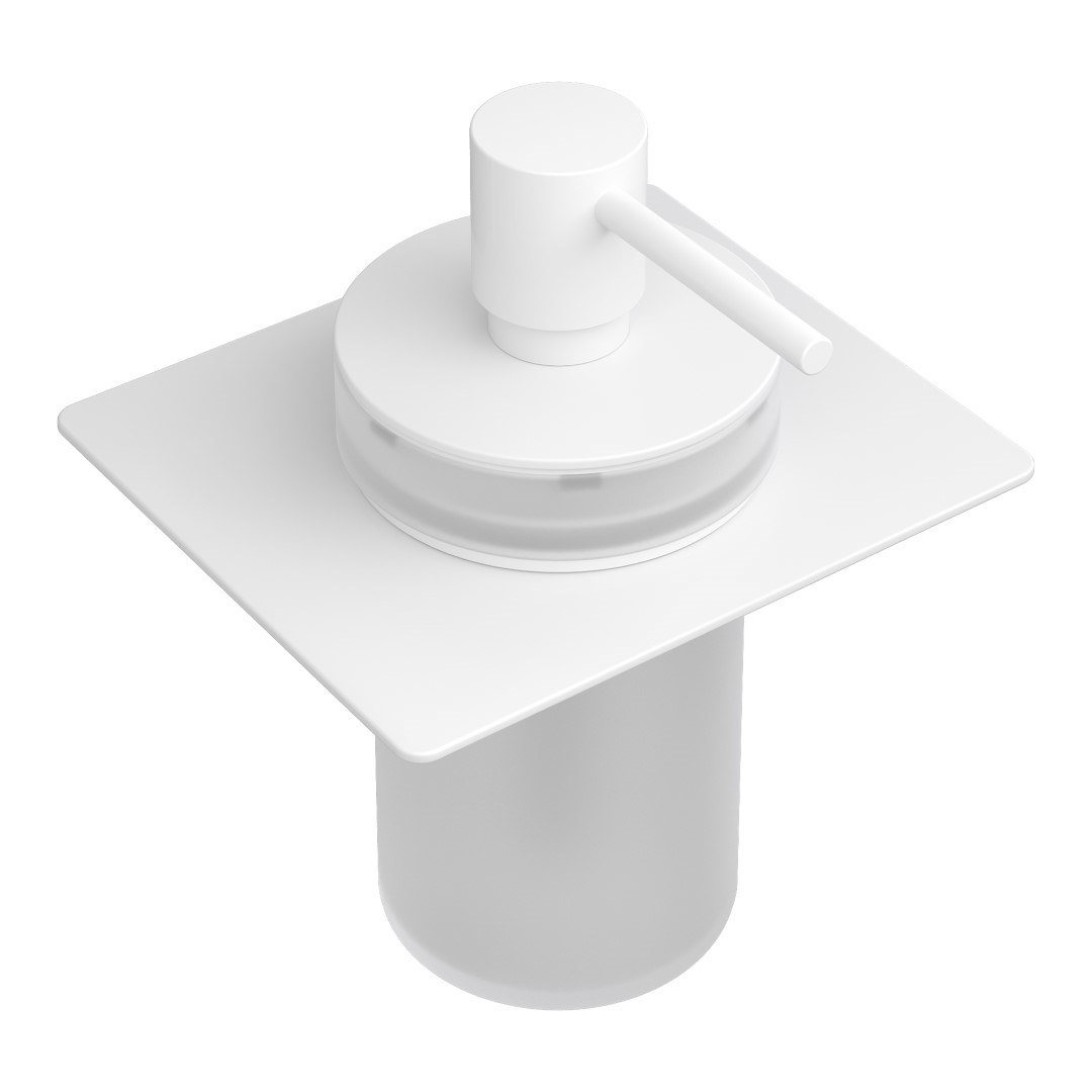 Дозатор для жидкого мыла встраиваемый Boheme Space белый 10966-W-DISP