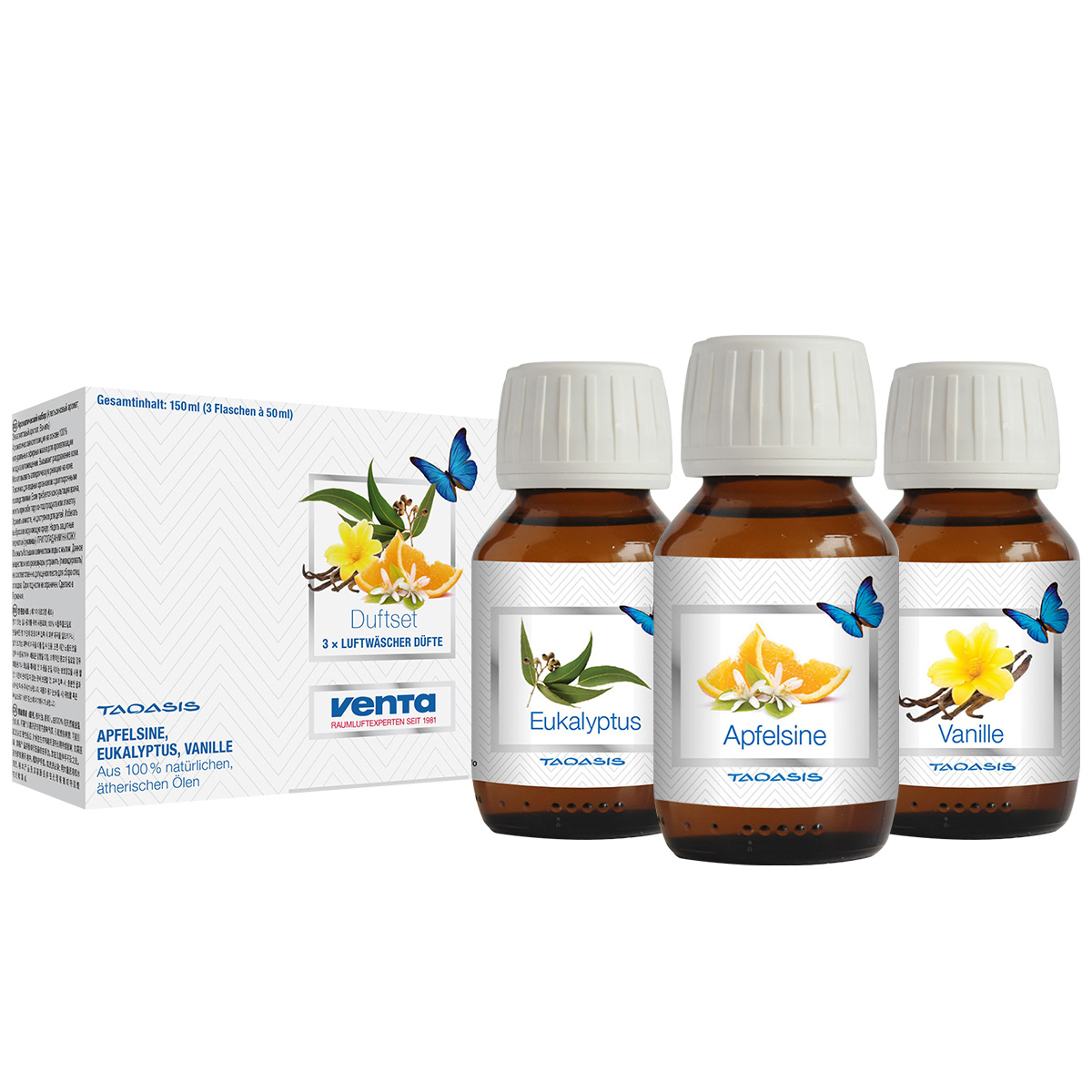 Набор ароматических добавок Venta 3 шт по 50 мл ваниль апельсин эвкалипт 6001000