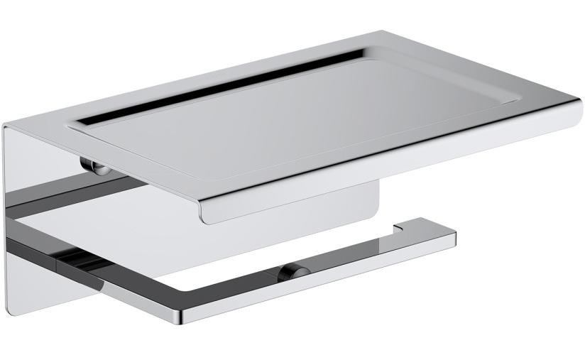 Держатель туалетной бумаги с полкой Aquatek Libra хром AQ4309CR