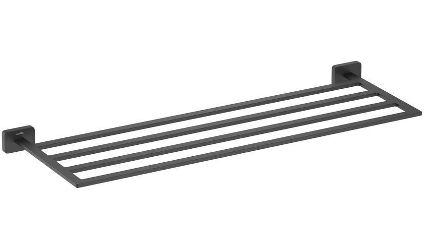 Полка для полотенец с держателем Aquatek Libra матовый черный AQ4322MB