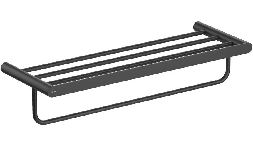 Полка для полотенец Aquatek Лира матовый черный AQ4415MB