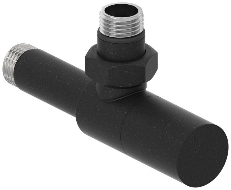 Вентиль для полотенцесушителя Сунержа Цилиндр угловой G 1/2 НР х G 1/2 НР тёмный титан муар 1514001212