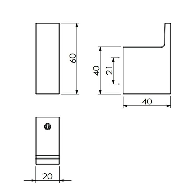 Крючок Kludi VELA C 20x40x60 мм цвет бронза брашированная 31984N1