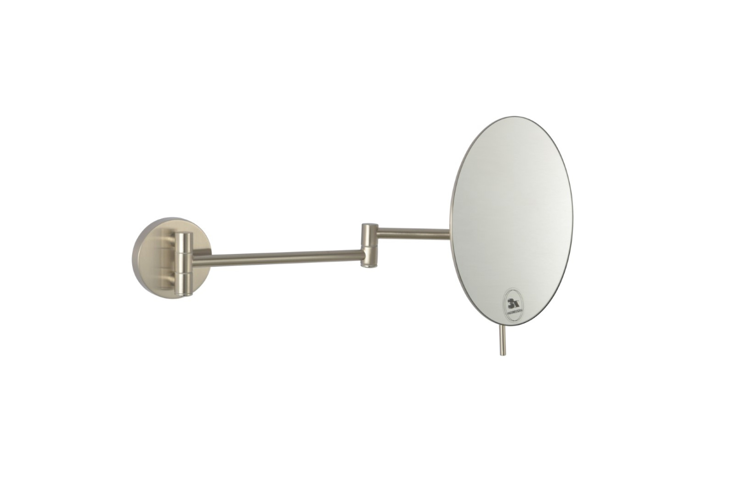 Зеркало косметическое Boheme 508-NB настенное увеличение 3x никель брашированный 508-NB