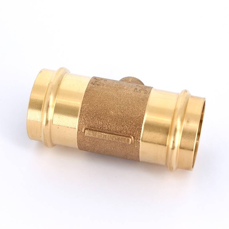 Тройник пресс-В Viega Sanpress 54х1/2х54 бронза 197353